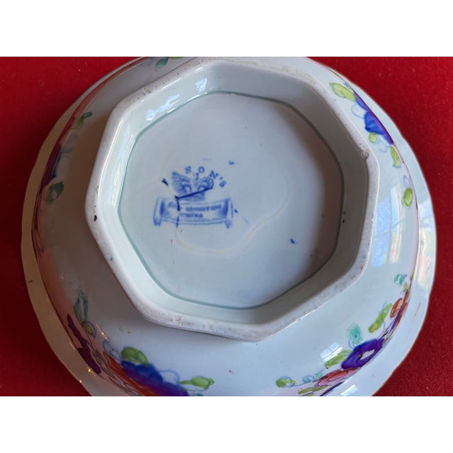 Antique 19th Century Mason's Chinoiserie Ironstone Bowl in an Imari Palette For Sale - Image 12 of 12