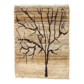 Vintage Hand-Knotted Persian Gabbeh Rug 2'3" X 2'10" For Sale