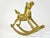 Mid-Century Modern Vintage Solid Brass Rocking Horse Figurine For Sale - Image 3 of 7