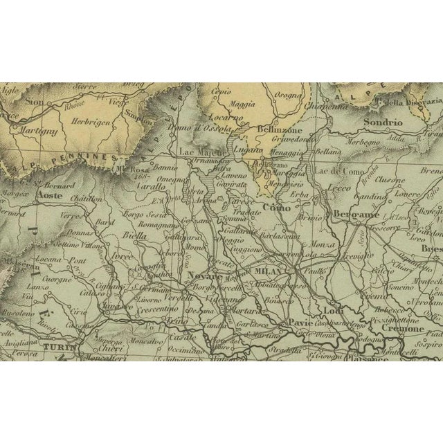 Antique Map of Italy by Andriveau-Goujon, 1861 For Sale - Image 6 of 10