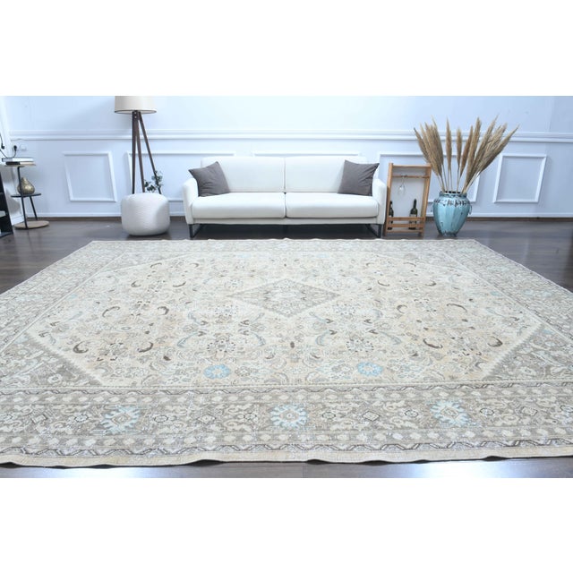 Vintage Persian Hand-Knotted area rug is a semi-antique vintage area rug. The ' 70s Eastern region of Anatolian's unique...
