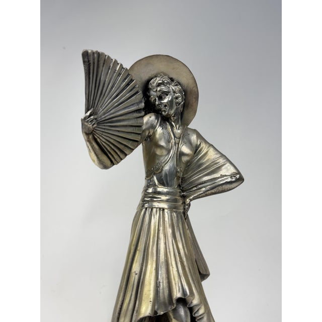 Figurative Metal Statue of Spring Woman, 1940s For Sale - Image 4 of 11