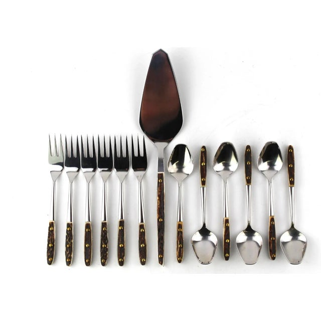 Custom-Made 6 Coffee Spoons, 6 Cake Forks and 1 Cake Scoop by Helmut Alder for Amboss, 1963, Set of 13 For Sale - Image 9 of 9
