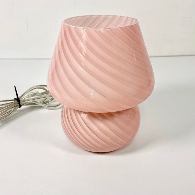 This is a lovely little accent table lamp. It’s is the Murano style of hand blown glass lamps after Vetri. It features a...