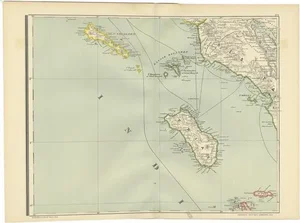 Antique Map of the Nias Archipelago, Sumatra, Indonsia, 1900