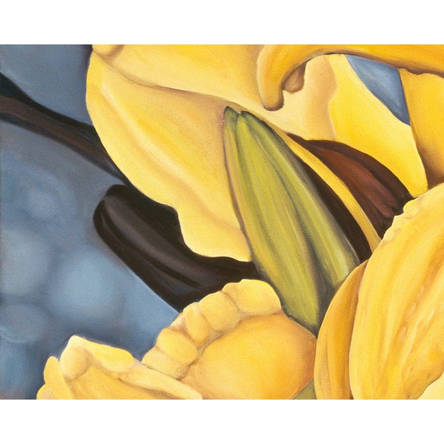 2000 - 2009 2000s "Daylilies" Large Gallery Wrapped Oil Painting by Judith Moore For Sale - Image 5 of 9