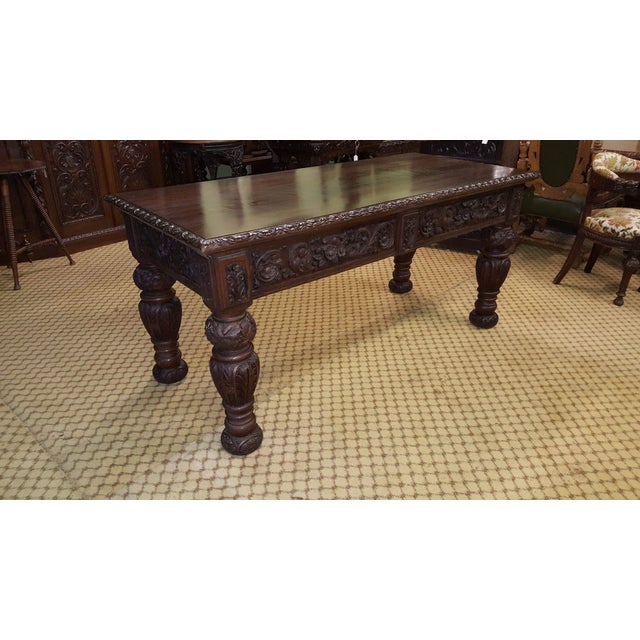 Antique Victorian Library Table Chairish