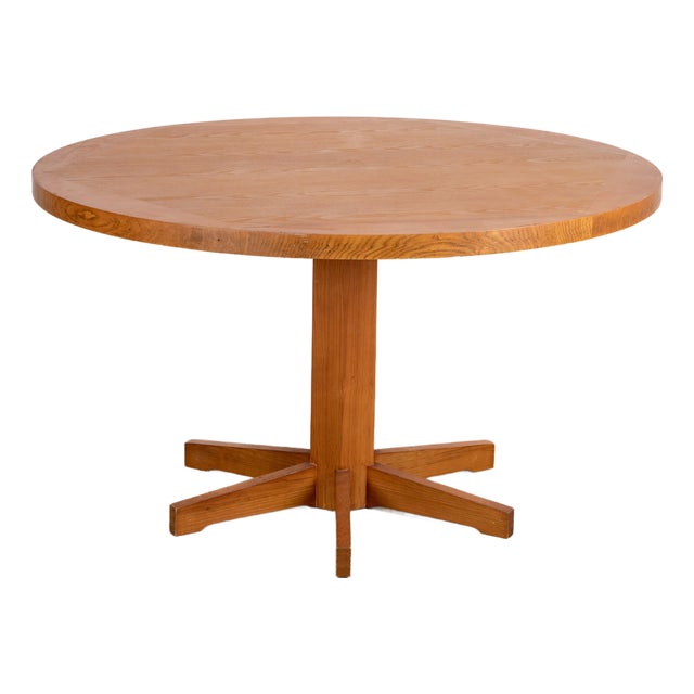Round Dining Table in Pine, 1983 For Sale