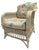 English Vintage Henry Link Distressed Painted Wicker Armchair For Sale - Image 3 of 12