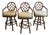 Late 20th Century Set of 3 McGuire Modern Rattan Swivel Bar Stools For Sale