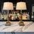 A handsome pair of substantial American-made table lamps by Top Brass, assembled in April 1994 and retaining their...