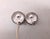 Vintage 1960s Signed Crown Trifari Round Rhodium Plated Zig Zag Clip Earrings-2 Pieces For Sale In Philadelphia - Image 6 of 7