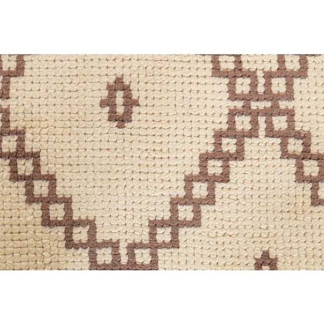 Tribal Doris Leslie Blau Vintage Tribal Moroccan Geometric Handmade Wool Rug For Sale - Image 3 of 9