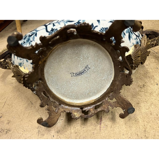 Antique Large Footed Cachepot With Dragons by Coalport For Sale - Image 12 of 13