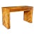 Vintage Geometric Split Bamboo Desk Console or Vanity With Two Drawers For Sale