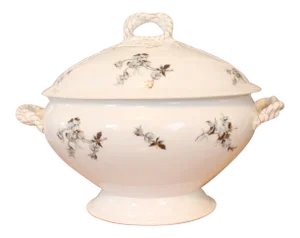 Late 19th Century Haviland & Co Limoges Porcelain Tureen and Lid