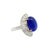 Early 21st Century 9.16 Carat Tanzanite Diamond Platinum Ballerina Ring, Size 6.25 For Sale - Image 5 of 6
