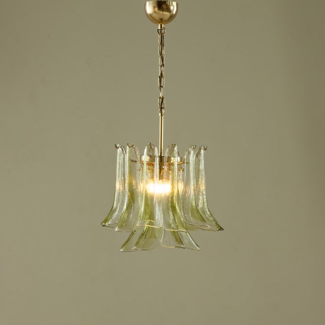 Brass and Murano Glass Chandelier from La Murrina, 1970s For Sale - Image 4 of 15