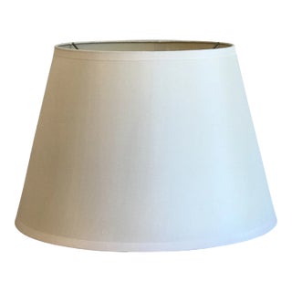 Restoration Hardware Off White English Barrel Linen Shade For Sale