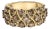 10K Yellow Gold Plated .925 Sterling Silver 3.0 Cttw Champagne Diamond Multi Lattice Band Ring - Size 7 For Sale
