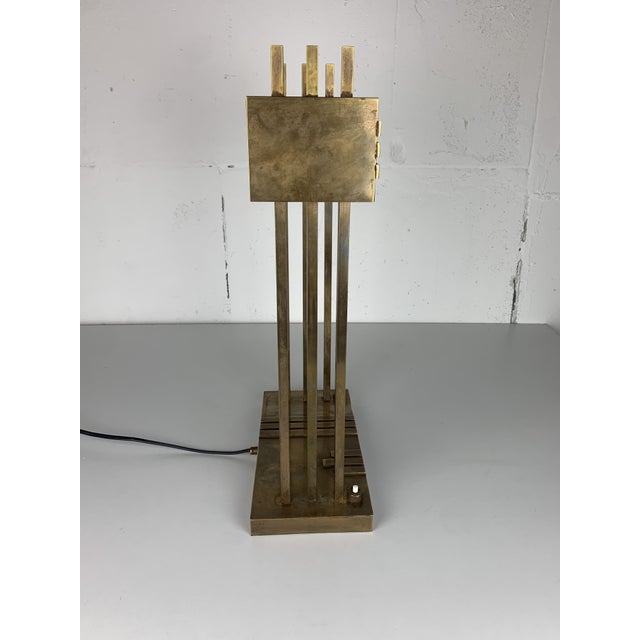 Bauhaus Art Deco Brass Lamp by Marcel Breuer, 1980s For Sale - Image 12 of 17