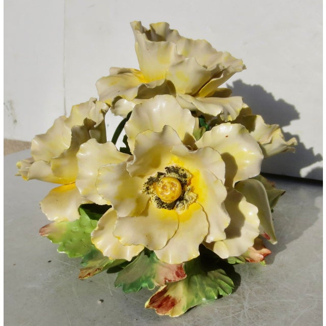 1990s Italian Ceramic Floral Bouquet For Sale - Image 9 of 9