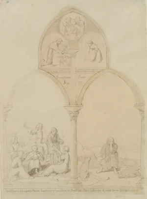 The Prodigal Son Feeling Remorse, 1837, Pencil