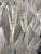 Cream Italian Sculptural Murano Glass Chandelier in White and Clear Glass, 2000s For Sale - Image 8 of 11