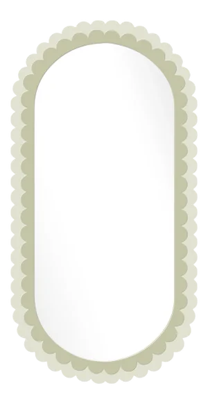 Fleur Home x Chairish Dauphine Mirror in Cooking Apple Green, 42x84