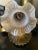 Vintage Cottage Shabby Chic Brass Three Light Wall Sconce With Flower Petal Base For Sale - Image 4 of 8