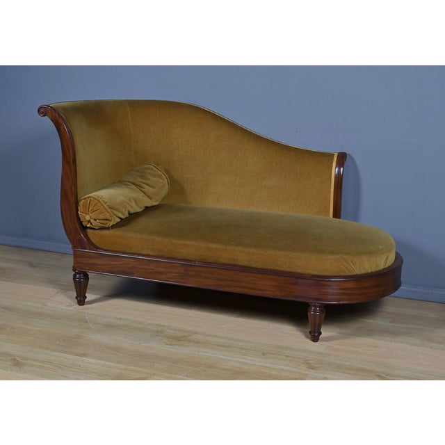 Restoration Mahogany Chaise Longue, Early 19th Century For Sale - Image 9 of 10