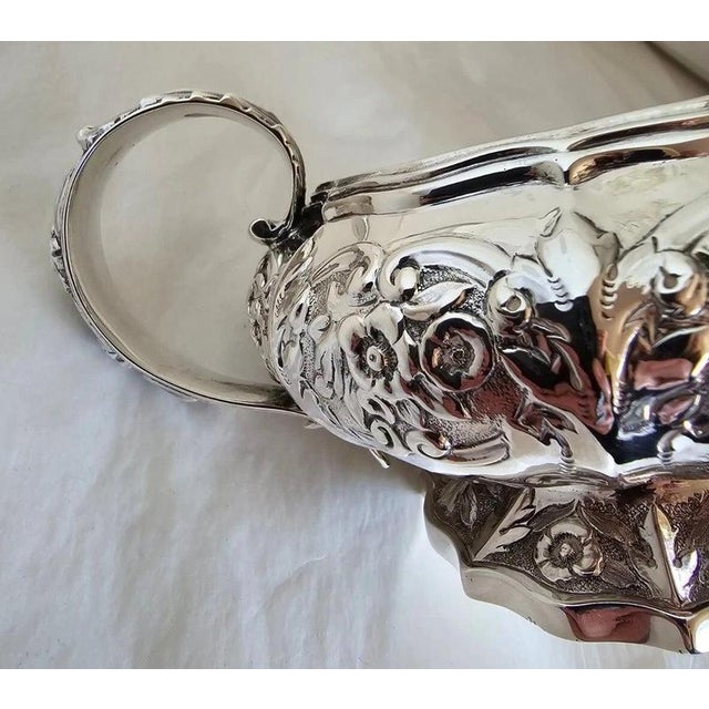 Antique George IV Sterling Silver Repoussé Griffin Crest Cream Jug, London, 1823 For Sale - Image 6 of 16