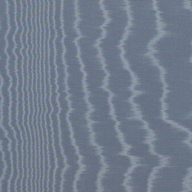 Contemporary Sample - Schumacher Moire Wallpaper in Ocean For Sale - Image 3 of 5