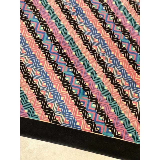 Optical Model Diagonal Rug from Missoni, 1980s For Sale - Image 4 of 9