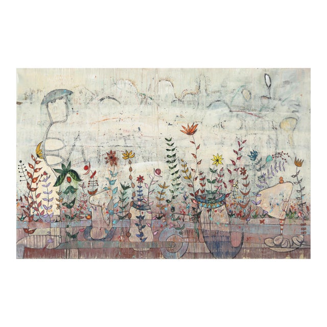 Mid-Hudson Inscape - Large Abstract Expressionist Mixed Media Painting on Canvas by Bruce Rubenstein For Sale