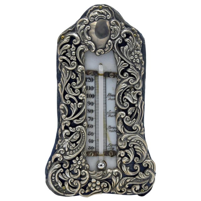 Vintage Silver Thermometer, Italy, Early 20th Century For Sale - Image 5 of 5