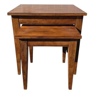 1990s Ethan Allen Tango Hawke Collection Nesting Stack End Tables Nightstand Pedestal For Sale