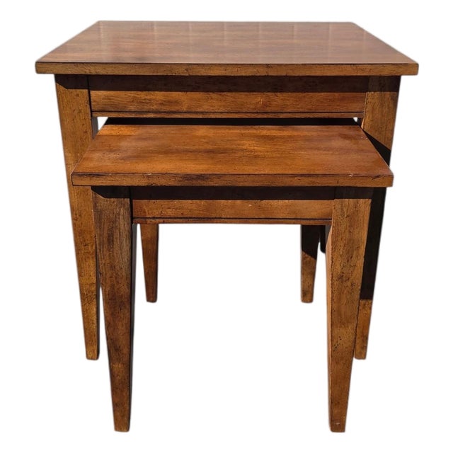1990s Ethan Allen Tango Hawke Collection Nesting Stack End Tables Nightstand Pedestal For Sale
