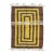 Brown Mustard Handwoven Berber Wool Rug - 9.5 X 6.6 Ft For Sale
