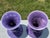 Early 20th Century Early 20th Century A Purple Pair - Wardle 1920 English Ceramic 6" Candlestick / Vases For Sale - Image 5 of 6