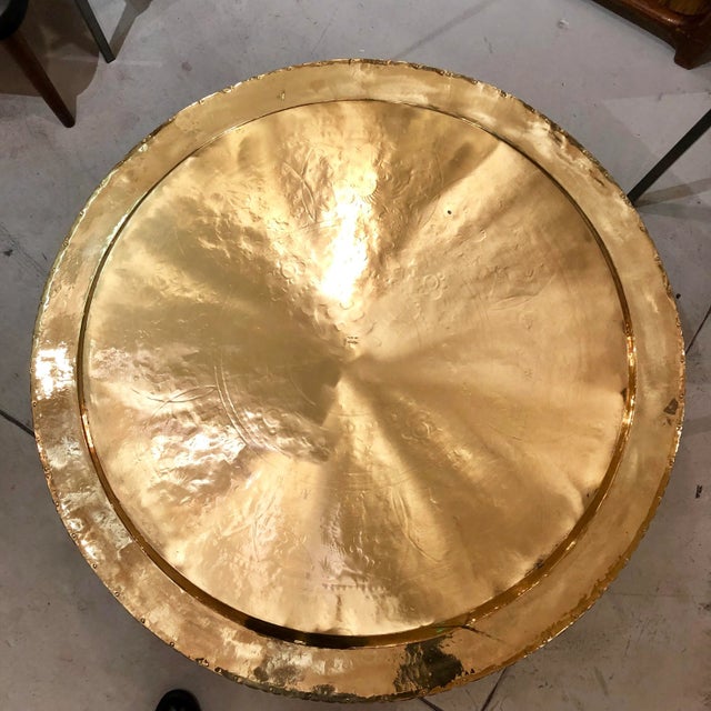 1950s Mid-Century Modern Brass Tray Table For Sale - Image 10 of 13