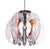 Italian Pendant Lamp in Murano Glass & Chrome from Mazzega, 1960s For Sale