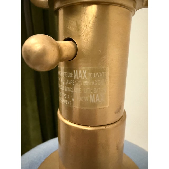 Visual Comfort Barbara Barry Chado Large table lamps in Polar blue crackle finish. Includes shades. Up to 100 Watt bulbs....