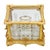 Metal French Liqueur Cabinet in Gilt Bronze and Crystal, 1800s For Sale - Image 7 of 9