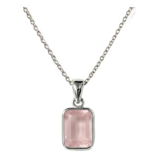 Rose Quartz Stackable Pendant, Pink Gemstone Dainty Pendant For Sale