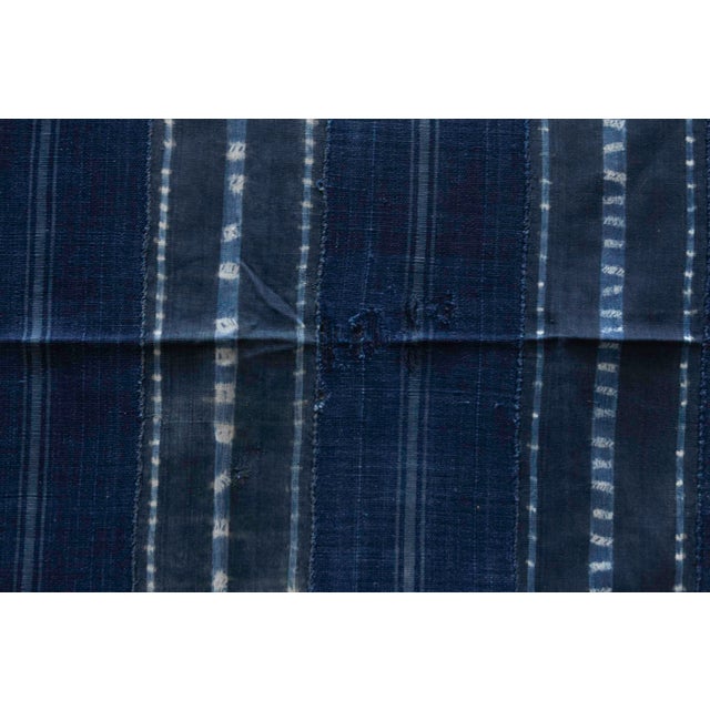 Blue Ocean Indigo Mud Cloth For Sale - Image 4 of 7