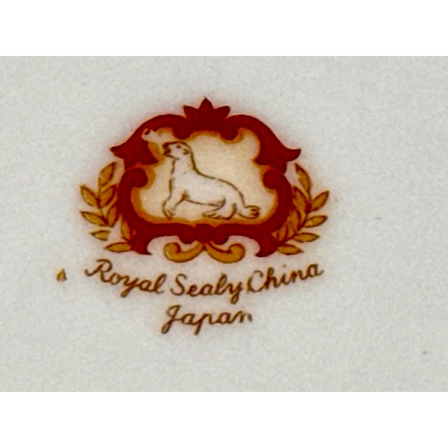 Mid 40th Century Royal Sealy “Pompadour Rose” Plates – 7½” - Set of 10 For Sale - Image 10 of 10