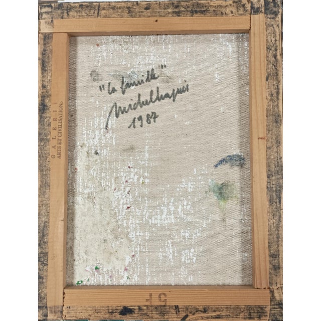 Michel Chapuis, Expressionist Composition, 1987, Acrylic on Canvas, in Good conditions. Designed 1980 to 1989