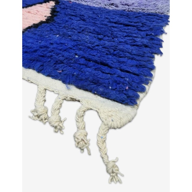 Abstract Moroccan Abstract Wool Rug - 9.7 X 5.9 Ft For Sale - Image 3 of 6