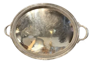 English Edwardian Silver Plated Tea Tray